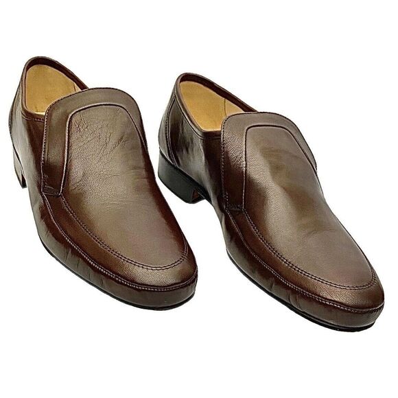 Grenson Baxter Mens Loafers Brown Leather Feathermaster UK 8.5 US 9.5 England